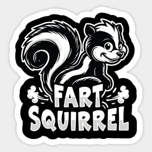 Fart Squirrel - Stinky Skunk Humor Sticker